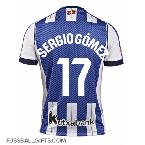 Real Sociedad Sergio Gomez #17 Fußballbekleidung Heimtrikot 2025-26 Kurzarm
